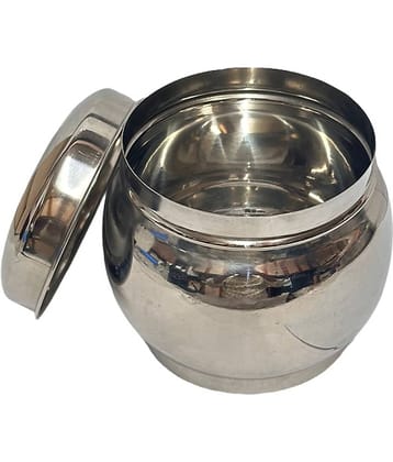 Dynore 1 Belly Container Steel Silver Utility Container ( Set of 1 )