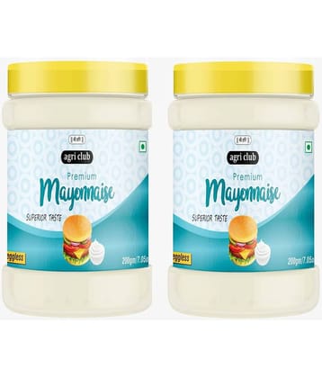 AGRI CLUB Premium Mayonnaise(each 200g) Sauce 400 g Pack of 2