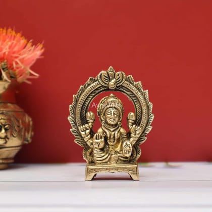 Graceful Lakshmi Devi Idol in Brass - 3.7 Inch Height