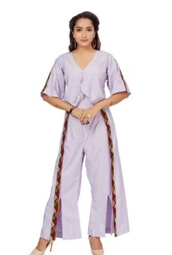 Lavender Coord Set  - M - Fashion By Palak Jain