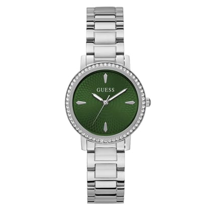 Guess Women 34 mm Green Dial Analog Watch- U1405L1M-Green