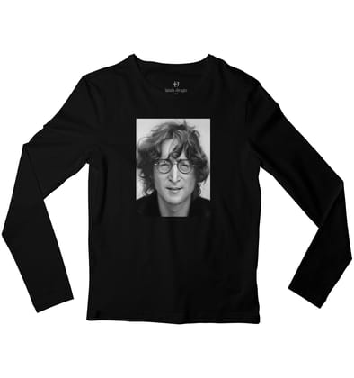 John Lennon Full Sleeve T-shirt-46 - XXL / Black