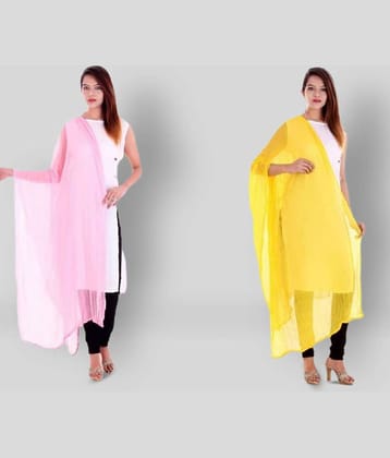 Apratim Multicoloured Chiffon Self Dupatta