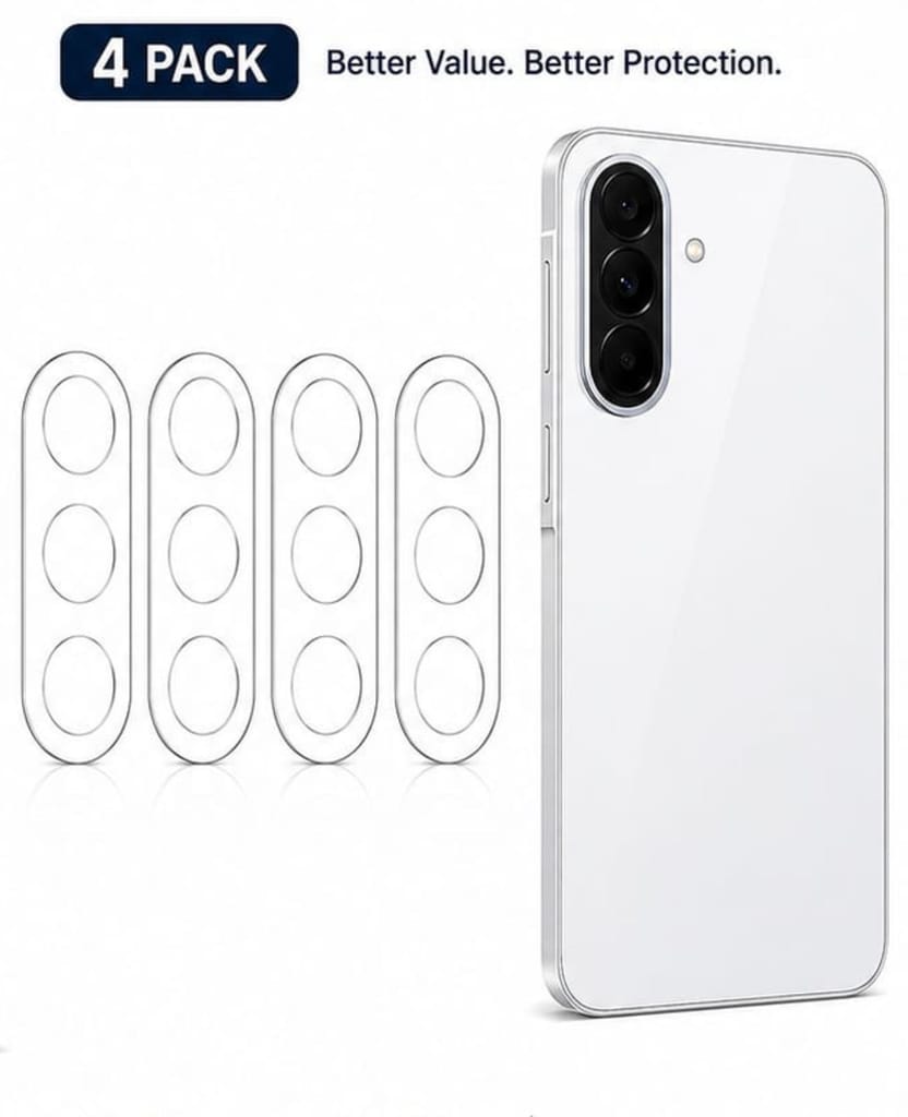 ISAAK Back Camera Lens Protector compatible for Samsung Galaxy A37 5G|Samsung Galaxy A57 5G|Samsung Galaxy A27 5G (Pack of 4)