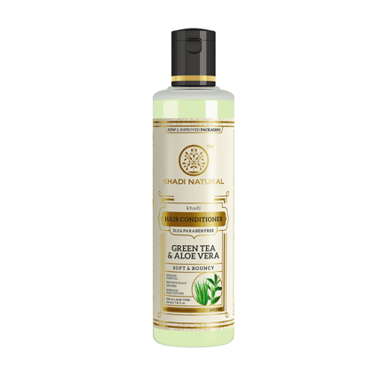 Khadi Natural Herbal Green Tea & Aloevera Hair Conditioner SLS & Paraben Free - 210ml Khadi Natural Herbal Green Tea & Aloevera Hair Conditioner SLS & Paraben Free - 210ml