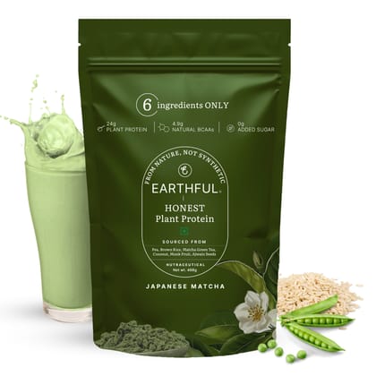 Earthful Honest Plant Protein-Japanese Matcha Earthful Honest Plant Protein-Japanese Matcha