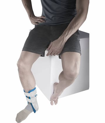 Vissco Air Ankle Brace for Firm Ankle Support & Stability to the Ankle (Blue)