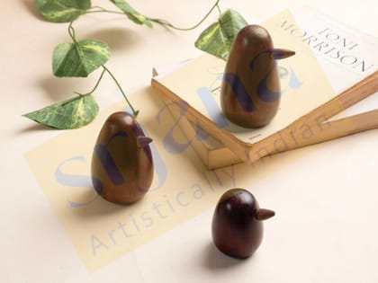 Srjana Handcrafted Wooden Bird Decor 2pc Srjana Handcrafted Wooden Bird Decor 2pc