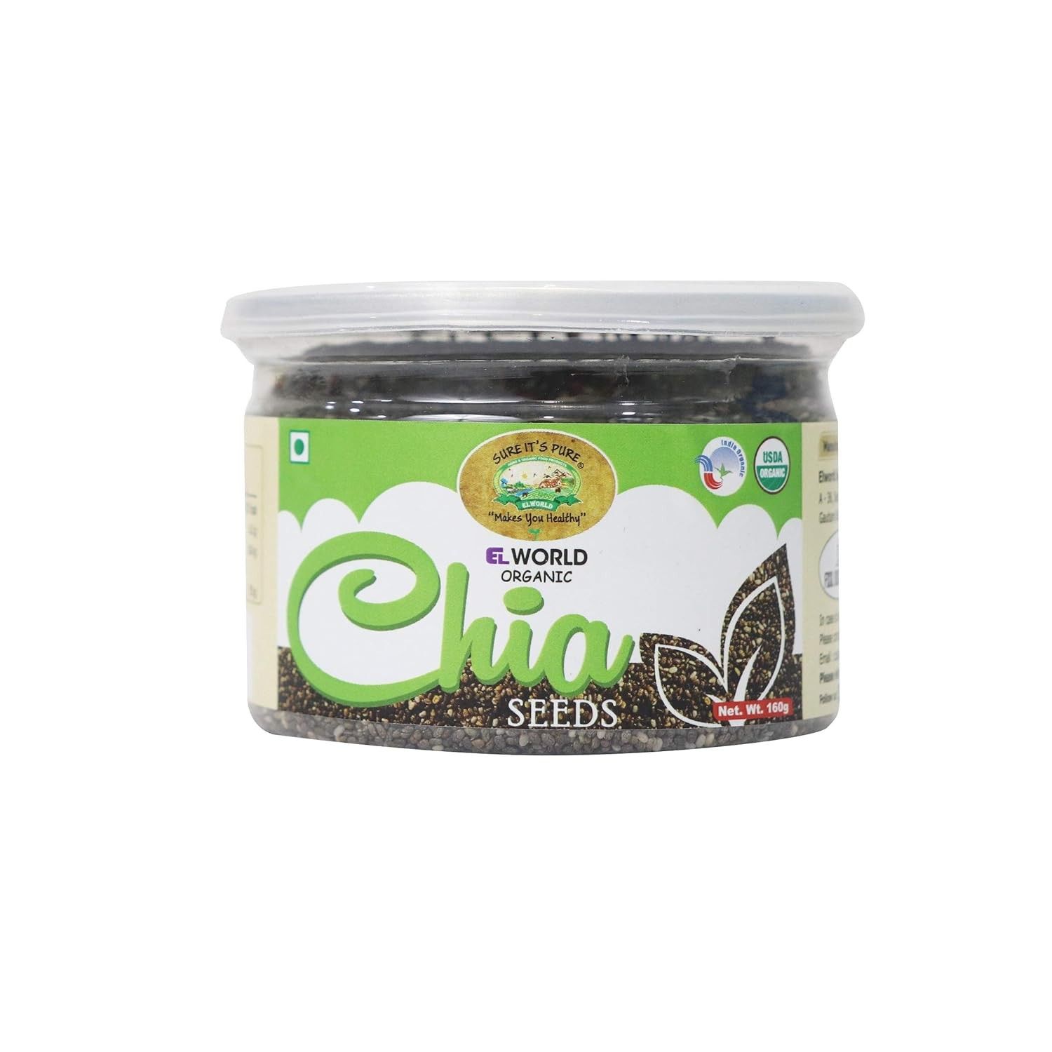 Elworld Agro & Organic Food Products Chia Seeds 160g