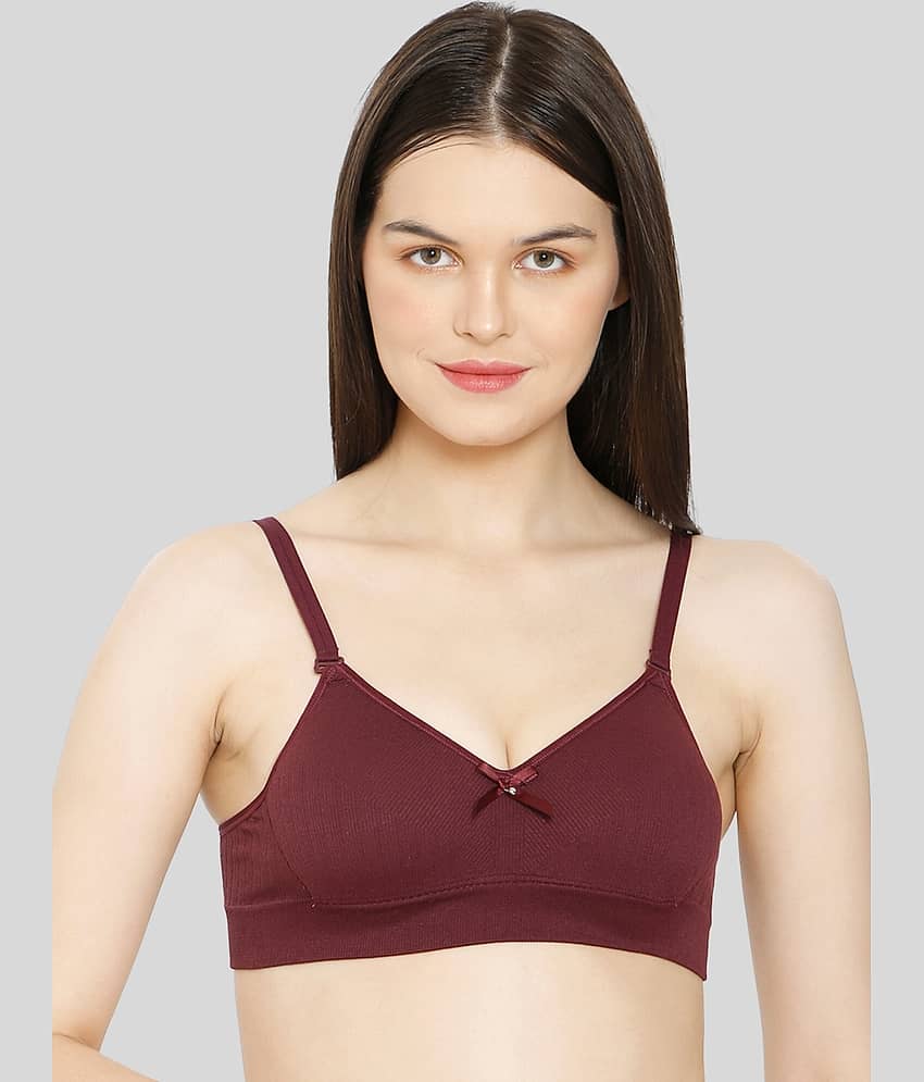 ILRASO Cotton Non Padded Women's T-Shirt Bra ( Black )