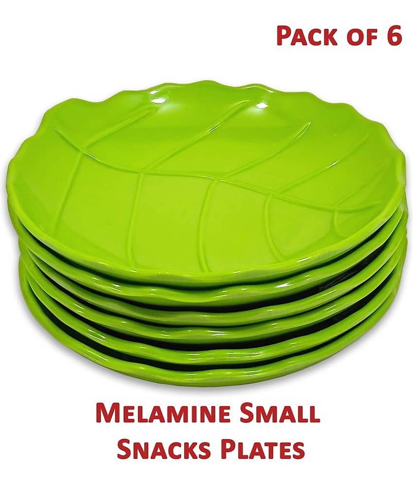 Inpro 6 Pcs Melamine Dark Green Quarter Plate