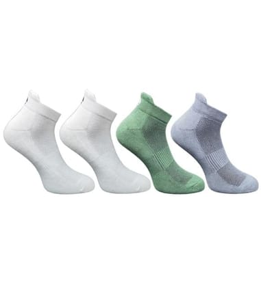 4_Pair Set Unisex Casual Cotton Printed Ankle Length Socks (Multicolor)-PID63484 4_Pair Set Unisex Casual Cotton Printed Ankle Length Socks (Multicolor)-PID63484