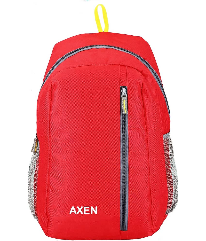AXEN BAGS 22 Ltrs Polyester Backpack *For Men ( Red )