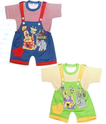 Babeezworld Pack of 2 Baby Girls 100% Cotton ( Multi Color )