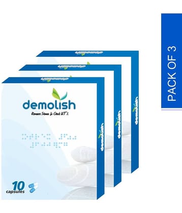 Leeford Demolish Stone Removal Capsules - 10 Capsules Each, Pack of 3