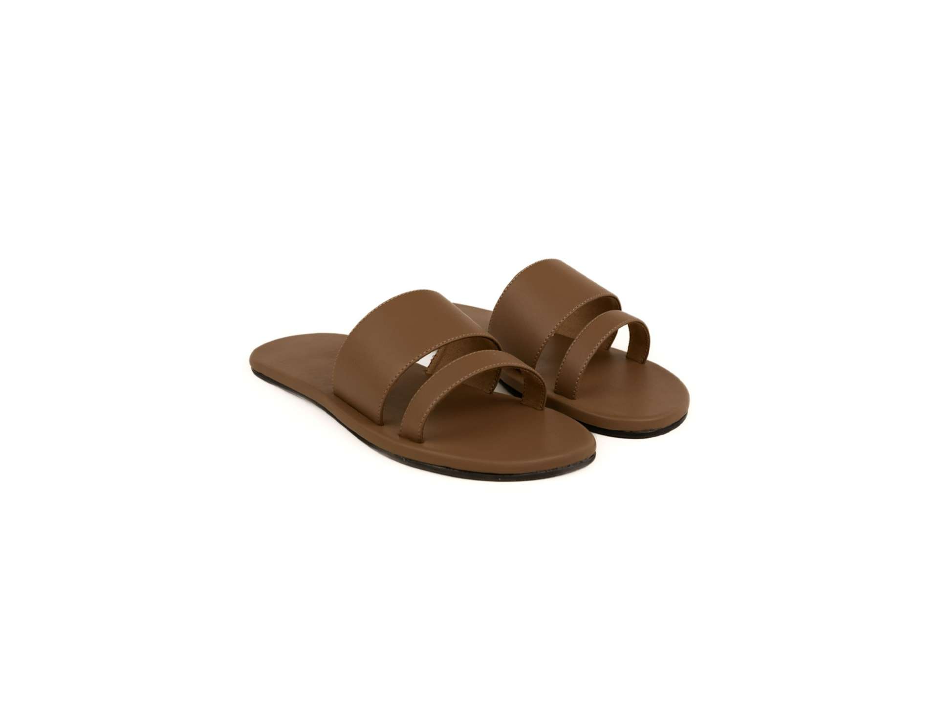 Paaduks Tev Cloak Vegan Leather Brown Men Slides - UK 6