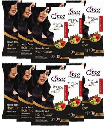 Qraa Herbal Hair Color Herbal Root Touch Ups Hair Color 10 g Black