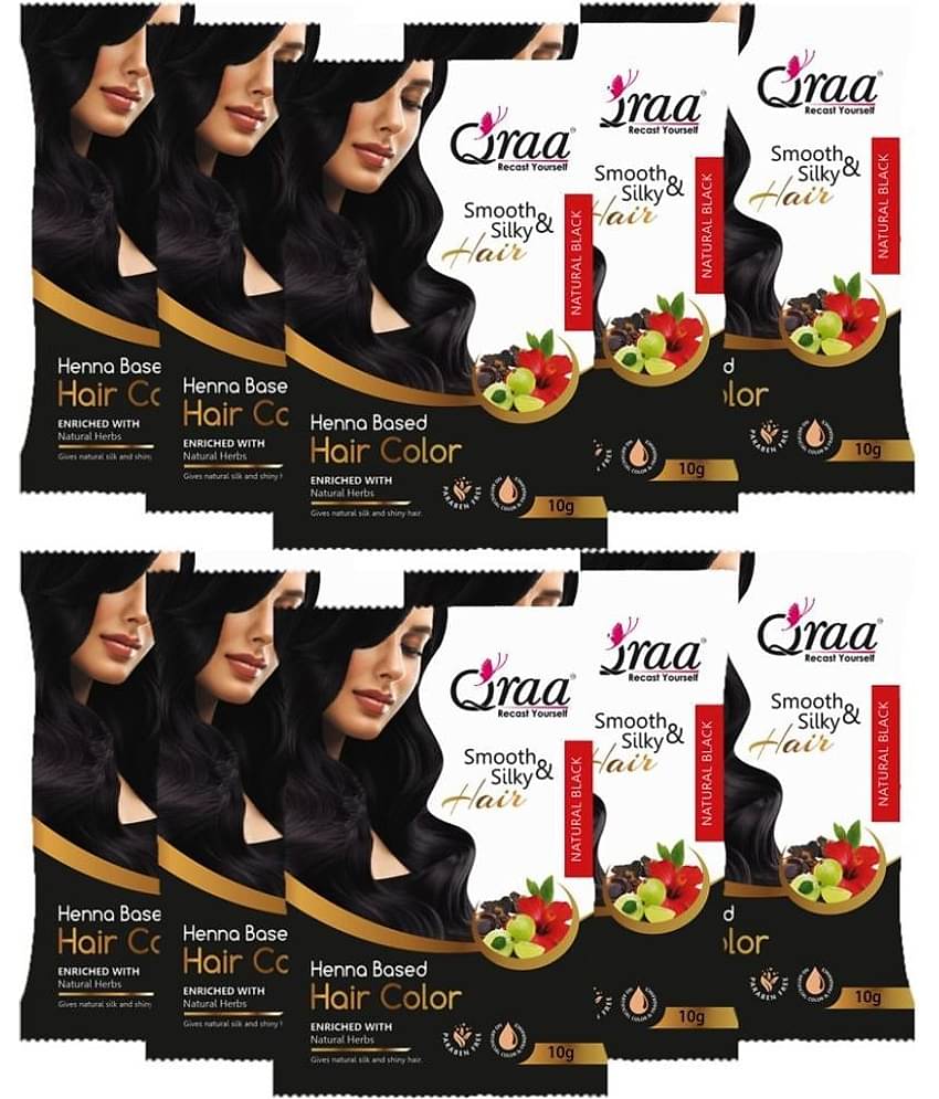Qraa Herbal Hair Color Herbal Root Touch Ups Hair Color 10 g Black