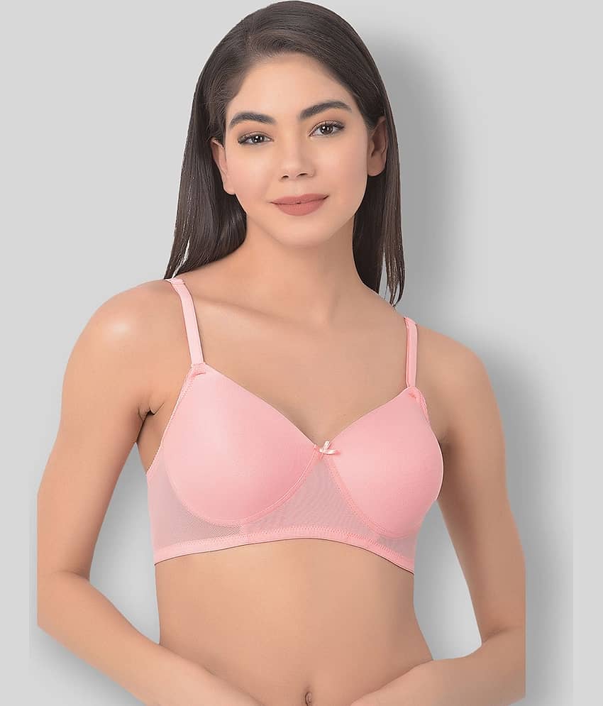 Clovia Lace Lightly Padded Women's T-Shirt Bra ( Pink )