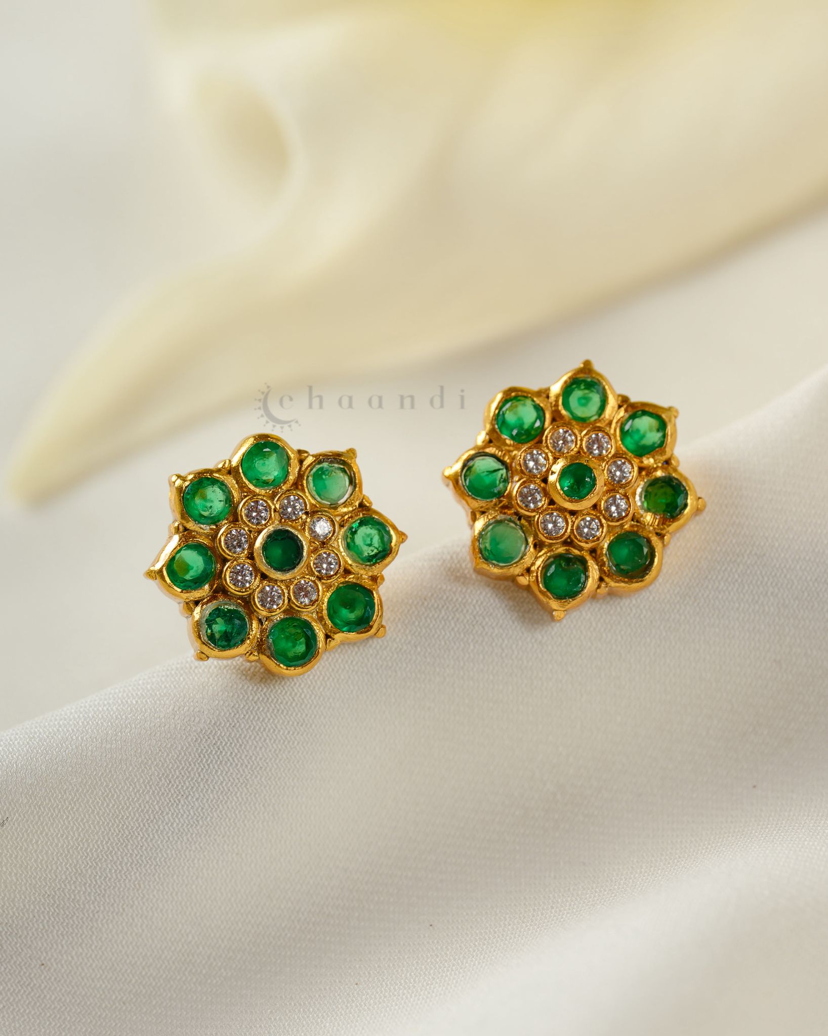 Gold Polish Silver Earrings CHE2117