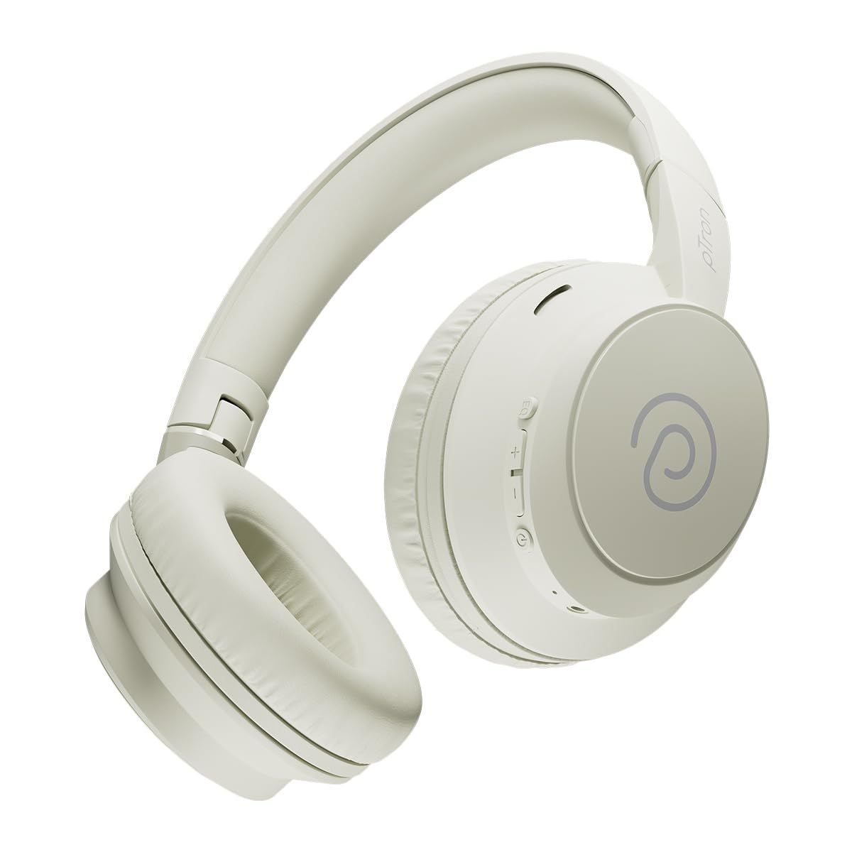 pTron Studio Evo 70hrs Playtime Wireless Over Ear Headphones w/HD Mic, Dual Device Pairing, Low-Latency Game/Movie/Music Modes, Punchy Bass, BT5.3, Voice Assistant & Type-C Fast Charging (Beige) pTron Studio Evo 70hrs Playtime Wireless Over Ear Headphone