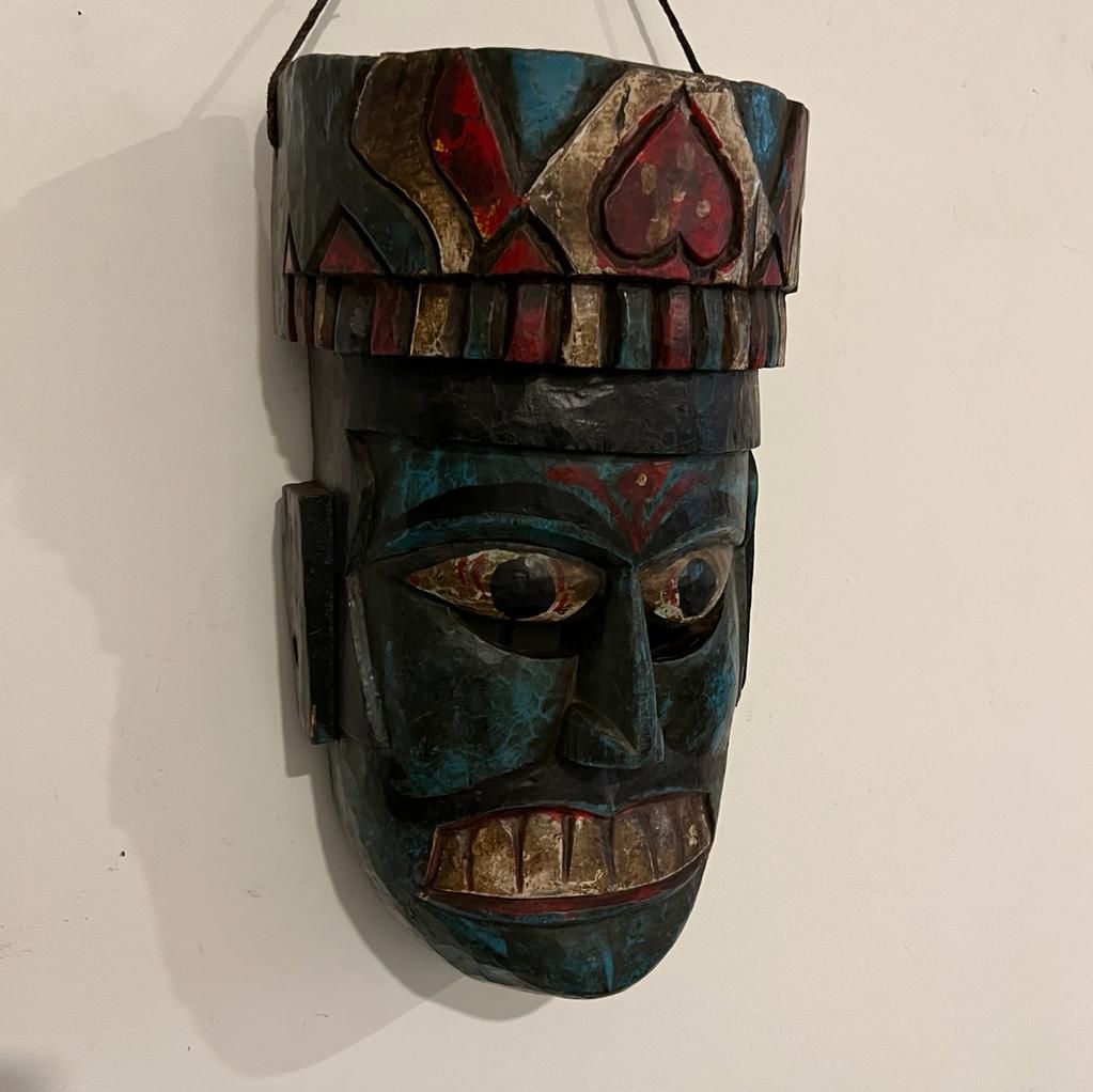 Mukhauta 5 : Vintage Wooden  Mask Nepali (1.5 feet)