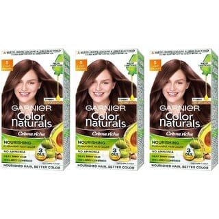 Garnier Color Naturals Cream Light Brown 5 Hair Color - 70ml+60g (Pack Of 3)