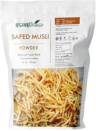 Swasth Arogya Safed Musli Powder - 1 Pack Of Pure Safed Musli Powder (100g)