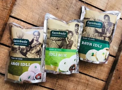 Farmveda Instant Idli Mixes Combo (250g each)