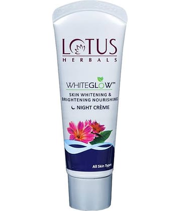 Lotus Herbals Whiteglow Skin Whitening & Brightening Nourishing Night Cream, 20G