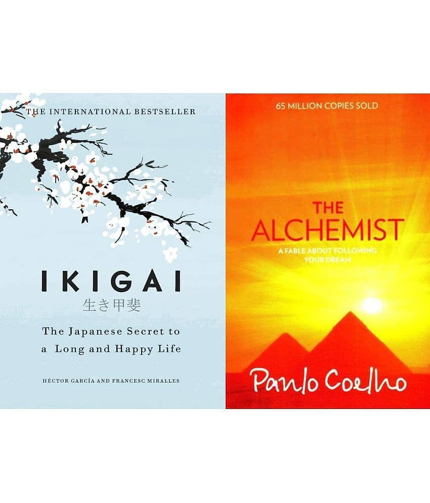 Ikigai (Hardcover) + Alchemist (Paparback)