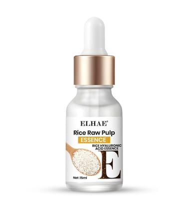 ELHAE Rice Raw Pulp Essence � Rice Hyaluronic Acid Face Serum for Deep Hydration, Brightening, and Skin Repair � 15ml