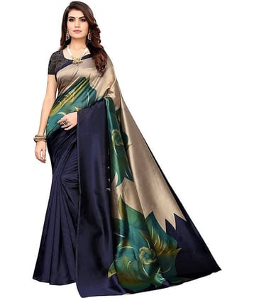 Saadhvi Cotton Silk Applique Saree Without Blouse Piece ( Multicolor )