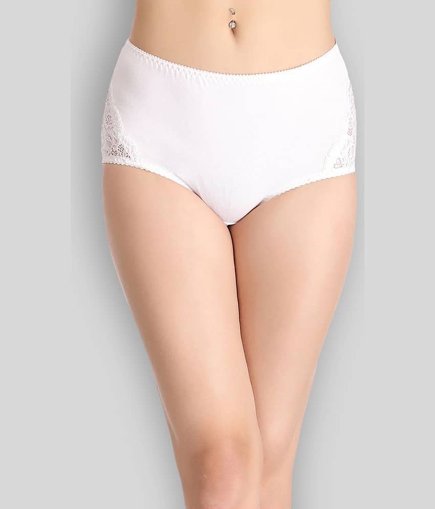Clovia - White Lace Solid Women's Hipster ( Pack of 1 )