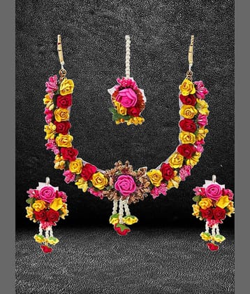 YOUBELLA Multi Color Alloy Necklace Set ( Pack of 1 )