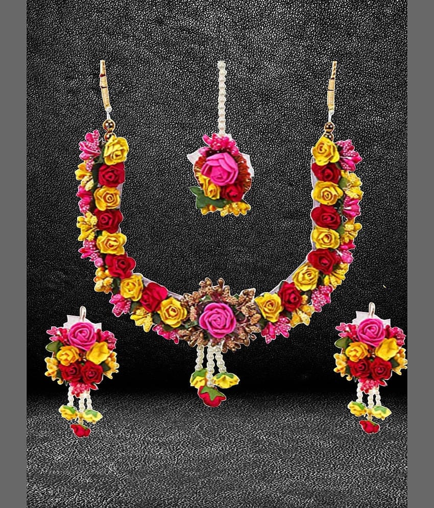 YOUBELLA Multi Color Alloy Necklace Set ( Pack of 1 )