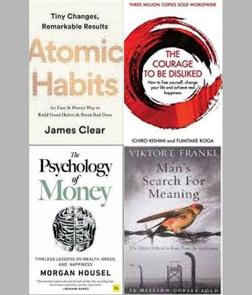 Atomic Habits + The Psychology Of Money + The Courage To Be Disliked +  Man's Search For Meaning