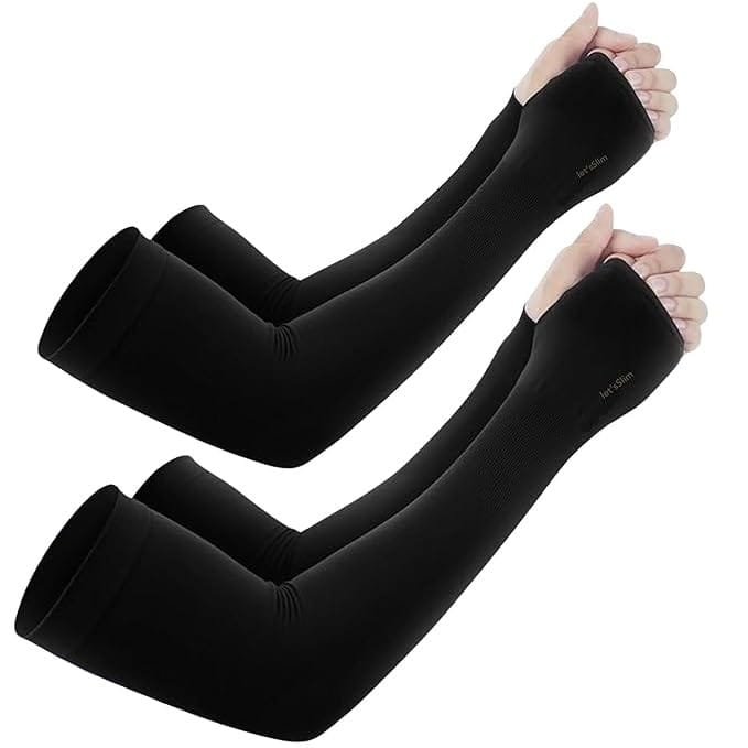Rudra Polyester Arm Sleeve For Men & Women (Free, Black) BLK-P1