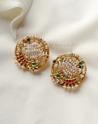 Gold Polish Silver Earrings CHE2093
