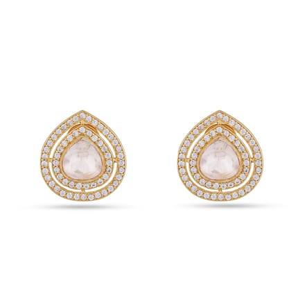 Emberlynn - Polki Stud Earrings
