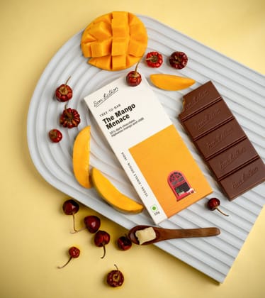 Bon Fiction The Mango Menace - Dark Alphonso Mango Chilli Chocolate, 55 gm
