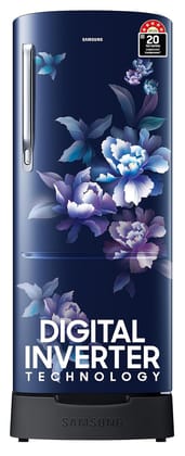 Samsung 183 L, 5 Star, Digital Inverter, Direct-Cool Single Door Refrigerator (RR20D2825HV/NL, Himalaya Poppy Blue, Base Stand Drawer, 2024 Model) Blue