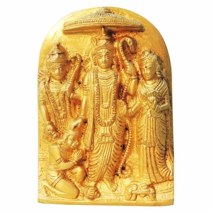 Brass Hanging Ram Darbar Statue | Wall Hanging Ram Parivar Idol, Height : 5 Inch (BSMAS1259 A)