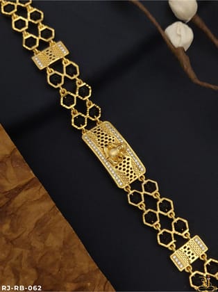 GANESHSHA design Gold Plated Men’s Fashion Design Bracelet RB-062
