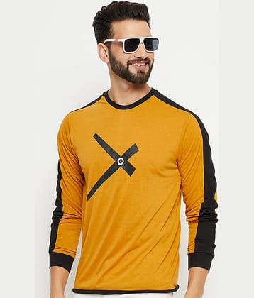 Emerald - Mustard Cotton Blend Regular Fit Men's T-Shirt ( Pack of 1 )