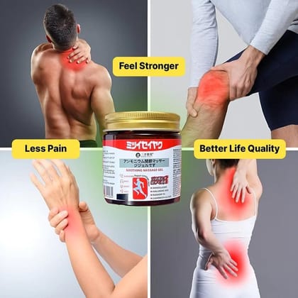 ELHAE Japanese Soothing Joint & Muscle Massage Gel | Topical Herbal Relief with Mugwort, Hyaluronic Acid & Ajinoglucose | Cooling Formula for Back, Knee, Neck, Shoulder | Pack Of 2 x 100g