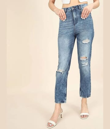 Freehand - Blue Cotton Straight Fit Womens Jeans ( Pack of 1 ) - None