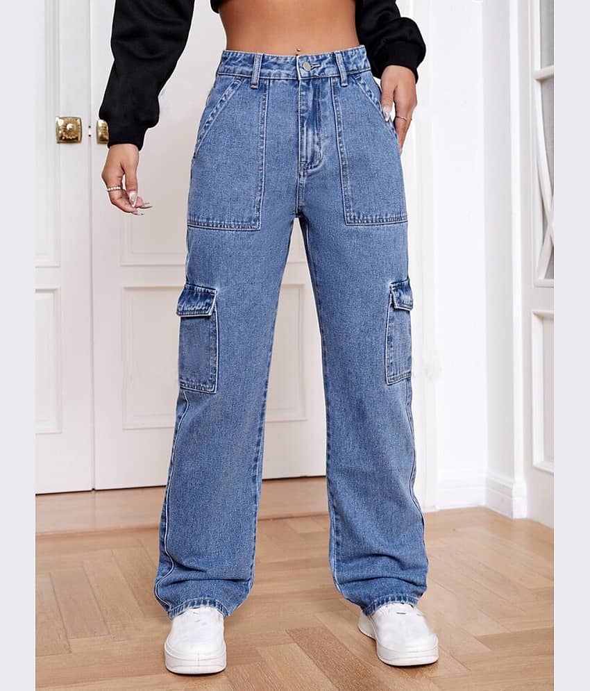 Kashian - Blue Denim Boyfriend Fit Women's Jeans ( Pack of 1 )