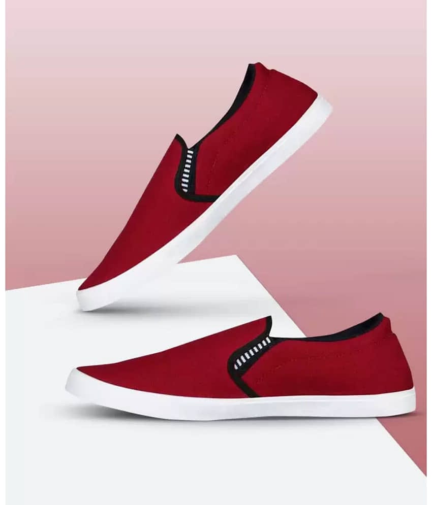 hotstyle BOSS Maroon Men's Slip-on Shoes