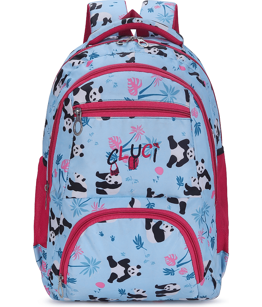 CLUCI Light Blue Polyester Backpack For Kids